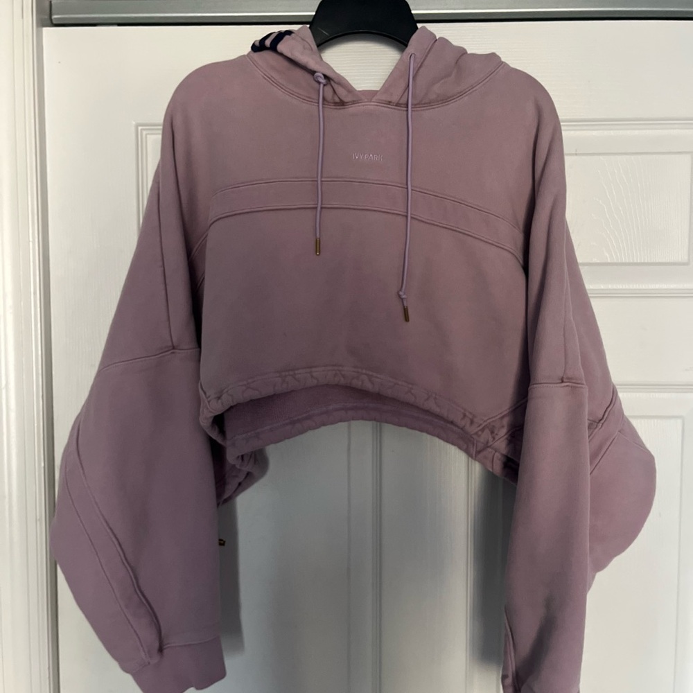 IVY PARK Mauve Cropped Hoodie